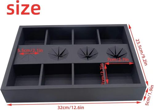 Miniatura 3 de Caja de pastelería desechable de 8 compartimentos con tapas, 10 unidades, caja negra dividida para panadería con soporte para inmersión para 4-6