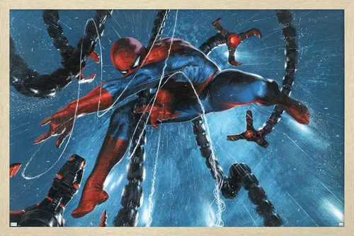 Miniatura 7 de Trends International Marvel Comics-Spider-Man, Doctor Octopus-Rain Cover Póster de pared, 14.725 x 22.375 pulgadas, versión enmarcada de madera