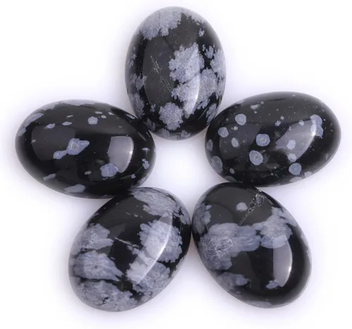 Miniatura 19 de GEM-Inside - Cuentas ovaladas sueltas de amatista, cabujón, cuentas naturales para joyería y anillos, colgantes, 0.236 x 0.315 pulgadas, 5