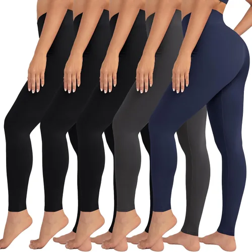 Miniatura 21 de VALANDY Leggings de cintura alta para mujer, elásticos, control de abdomen, entrenamiento, correr, yoga, pantalones, tallas regulares y grandes