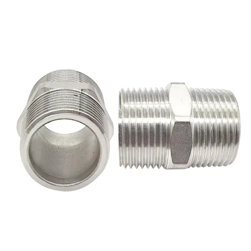 Miniatura 3 de Boquilla hexagonal NPT macho de 1 pulgada a macho de 1 pulgada, accesorios de tubería roscados de acero inoxidable 304 (paquete de 2)