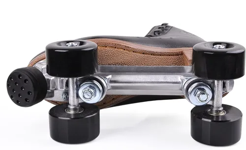 Miniatura 8 de PAPAISON Patines de ruedas para mujeres y hombres, de lujo de 2 capas de microfibra de cuero de doble fila - Patines clásicos de ruedas para niñas