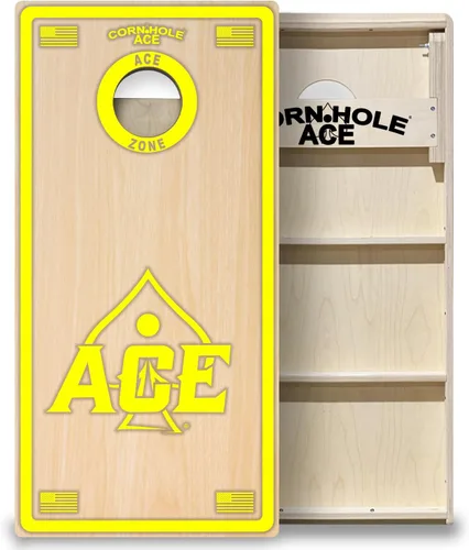 Miniatura 13 de CornholeAce ACE PRO Tablas de Cornhole profesionales, sin rebote, patas anchas triples, madera contrachapada de abedul báltico de 3/4 pulgadas, Verde