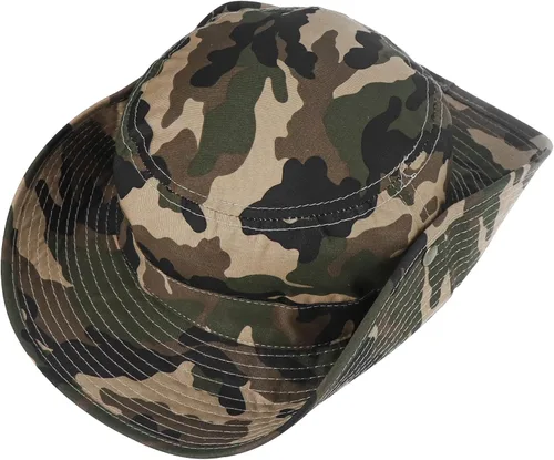 Miniatura 5 de Sombrero de sol para niños, sombrero de camuflaje para niños, sombrero de pesca de safari, gorra Boonie para niños y niñas al aire libre
