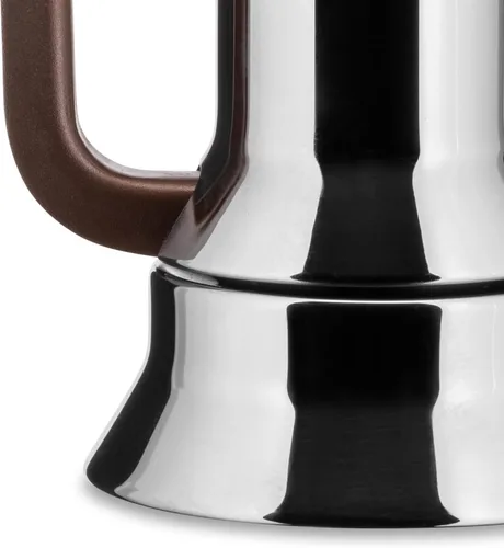 Miniatura 4 de Alessi 9090/3 - Design Stovetop Espresso Cafetera de acero inoxidable 18/10, pulido con espejo, 3 tazas
