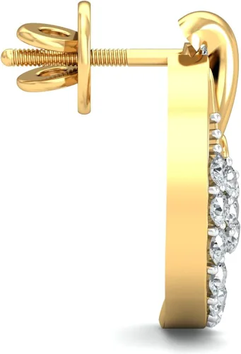 Miniatura 3 de Certified 0.29CTW Round Cut Lab Created Diamond Stud Earrings In 14k Gold For Women (DEF Color, VVS-VS Clarity)