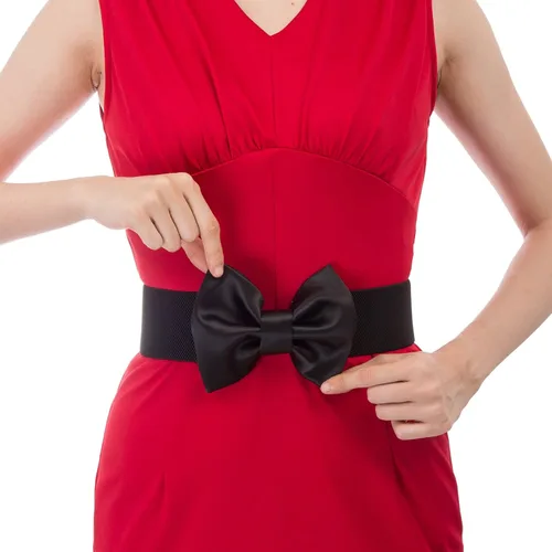 Miniatura 3 de GRACE KARIN Cinturón ancho para mujer, estilo vintage, con lazo grande