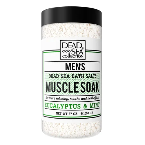 Miniatura 11 de Dead Sea Collection Sales de baño para hombres con aceite de sándalo, baño de recuperación muscular, sal pura del mar muerto para calmar y relajar