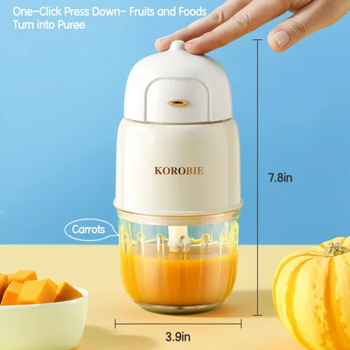 Miniatura 2 de Máquina de alimentos para bebés, mini, blanco; procesador de alimentos para bebés para comidas frescas y nutritivas; mezcla frutas, verduras