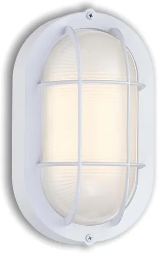 WISBEAM Luz de mamparo LED, luz de pared LED para exteriores, regulable, 6 W, reemplazo de 60 W, 450 lúmenes, 3000 K, luz blanca diurna 80CRI,