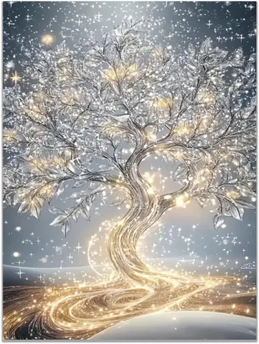 Miniatura 10 de VOCBAN Nature Tree of Life Abstract Pictures Canvas Painting Large Modern Canvas Wall Art Colorful Trees Living Room Wall Decor Plant Prints(black