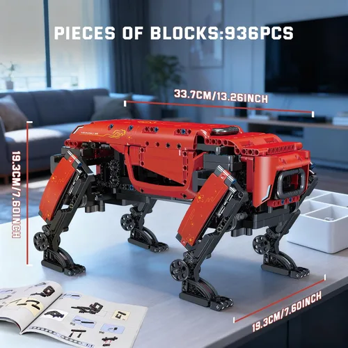 Miniatura 6 de Mould King Robot Dog MK Dynamics Kits de construcción, bloques de construcción MOC para construir, regalo para niños de 8 años + + adultos