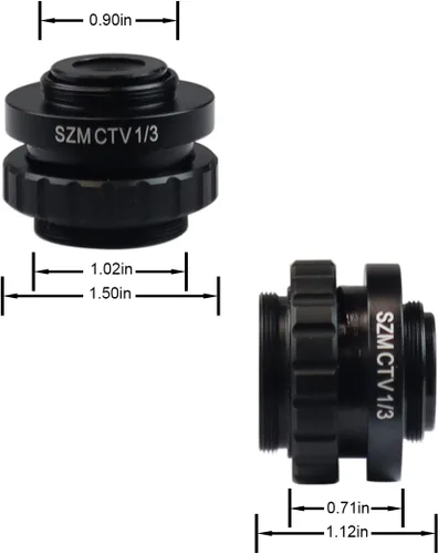 Parco Scientific PA-CM-18 SZM CTV 1/3 Adaptador para microscopio estéreo trinocular, lente reductora de montaje en C 0.35x