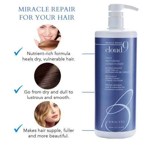 Miniatura 4 de Brocato Acondicionador restaurador diario Cloud 9, 32 onzas Acondicionador hidratante y revitalizante Miracle Repair Restaura el cabello dañado