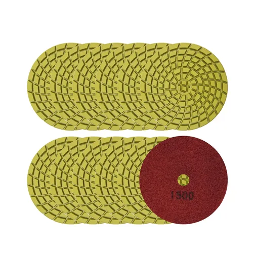 Miniatura 10 de SHDIATOOL Almohadillas de pulido de diamante de 4 pulgadas para hormigón, grano 50, paquete de 12 – pulido en húmedo, diseño turbo en espiral