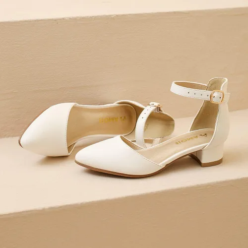 Miniatura 7 de Amoji Zapatos de vestir con correa de tobillo para niñas, zapatos de vestir para fiesta de boda para niños pequeños y grandes 412