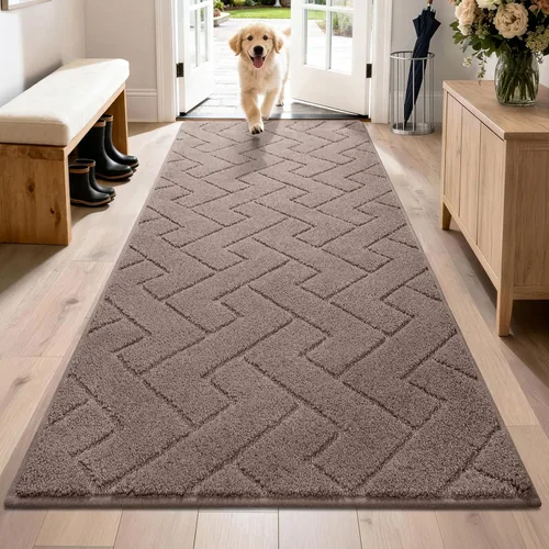 Miniatura 55 de PURRUGS Alfombra de fácil cuidado de 6 x 9 pies, antideslizante, lavable a máquina, tapete para puerta de perro, resistente a las manchas