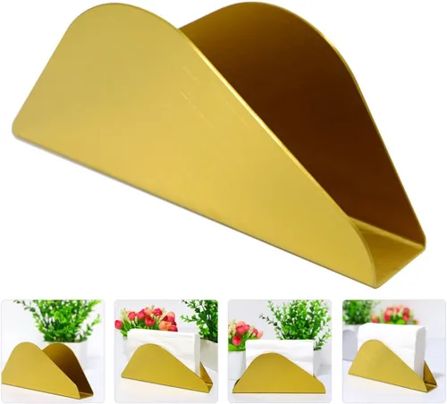 Miniatura 9 de Vertical Stainless Steel Napkin Holder Gold Freestanding Tissue Dispenser Sturdy Napkin Storage Rack for Restaurant Table and Home Kitchen Use