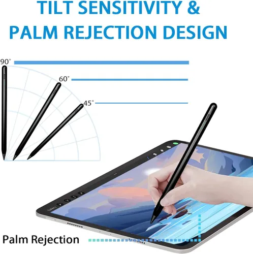 Miniatura 3 de Lápiz óptico para Apple iPad – Lápiz para iPad con rechazo de palma y sensibilidad a la inclinación, compatible con iPad 2018-2024 10ª, 9ª, 8ª, 7ª