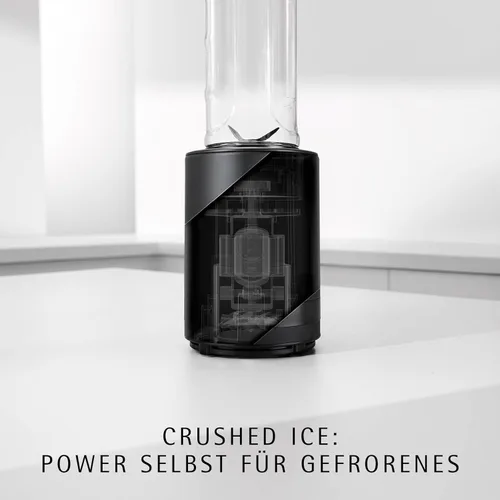 Miniatura 4 de WMF Küchenminis Batidora de pie para batir con 2 recipientes de 0,6 L, licuadora de alto rendimiento de 300 W, acero inoxidable mate, negro