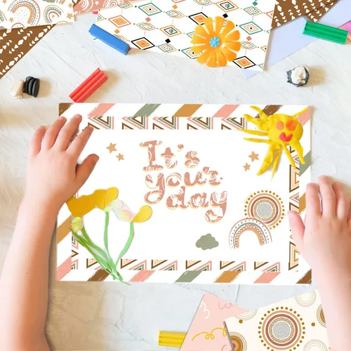 Miniatura 2 de YASMEN Papel de álbum de recortes de doble cara de 12 x 12 pulgadas, suministros bohemios para álbumes de recortes, papel de manualidades