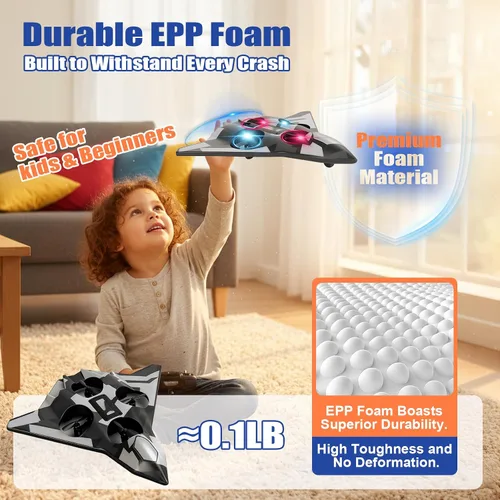 Miniatura 7 de Aviones de control remoto de espuma para niños y adultos Fácil control, ideal para principiantes y adolescentes, con vuelo estable, volteretas