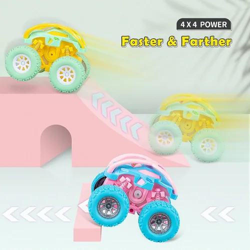 Miniatura 4 de LODBY Juguetes de Coches para Regalos de Niñas de 2, 3 y 4 Años, Juguetes de Coches de Retroceso para Niños Pequeños de 2-6 Años, Camiones Monstruo