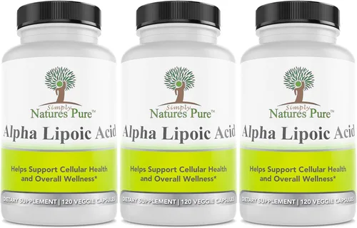 Miniatura 8 de Simply Nature's Pure - Ácido alfa lipoico 600 mg, 120 cápsulas vegetarianas, RLA R-LA R-lipoico S-lipoico, ALA, ácido tióctico, 4 meses de suministro