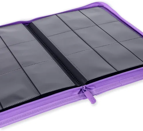 Miniatura 5 de Vault X Carpeta de 9 bolsillos con cremallera para tarjetas, 360 tarjetas, material de álbum Exo-Tec premium, 20 páginas de carga lateral, carpeta