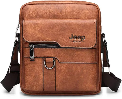 LederleiterUSA Bolso de hombro de cuero para hombre, bolso retro para hombre, bolso cruzado de cuero, bolso de mensajero, maletín de personalidad,