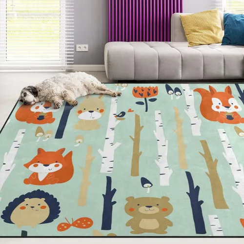 Miniatura 14 de Naanle Alfombra egipcia antideslizante para sala de estar, comedor, dormitorio, cocina, 1.7 x 2.6 pies (20 x 31 pulgadas / 19.7 x 31.5 in), alfombra