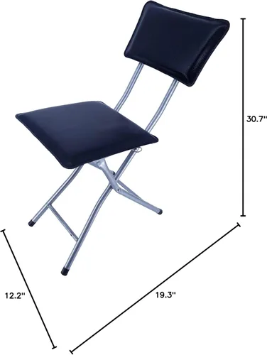 Miniatura 2 de UNIWARE Silla Plegable Cuadrada, 12.2x19.3x30.7, Negro