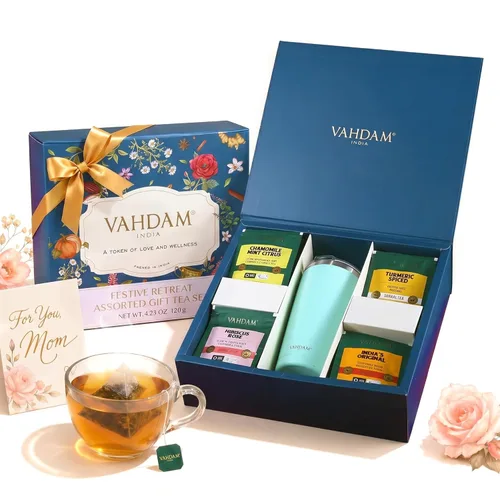 Miniatura 15 de VAHDAM Top 9 Exotic Loose Leaf Tea Sampler (más de 18 tazas) Mezclas florales y afrutadas con delicioso sabor Caliente y helado Perfecto