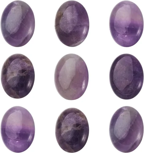 Miniatura 4 de Crafans Flat Back Gemstone Oval Cabochons Natural Stone Cabochons Healing Power Stone Chakra Crystal for Crafts DIY Jewelry Making Supplies
