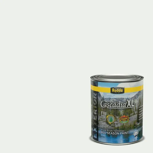 Miniatura 32 de Rodda Paint CASCADIA XL Pintura e imprimación satinada para exteriores en uno, cuarto de galón, azul playa norte