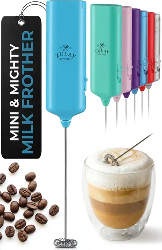 Miniatura 54 de Mini y Poderoso Espumador de Leche de Mano – Potente Espumador de Café de Mano, Mezclador de Bebidas Operado con Pilas – Tamaño de Bolsillo Compacto