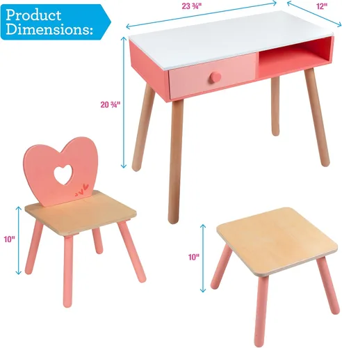 Miniatura 4 de Juego de madera para salón de uñas de simulación, juego completo Glam & Glow incluye esmaltes de uñas, organizador de belleza, lima, silla secadora