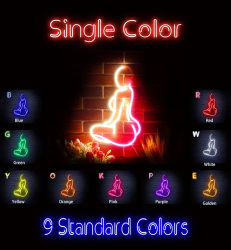 Miniatura 2 de ADVPRO Señora Back Shape Flex Silicone LED Neon Sign - Azul - st16s32-fnu0267-b