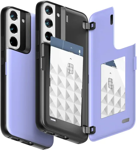 Miniatura 91 de GOOSPERY Funda tipo cartera para Samsung Galaxy S22 Ultra, [tarjetero] parachoques magnético de puerta con cierre automático, cubierta protectora