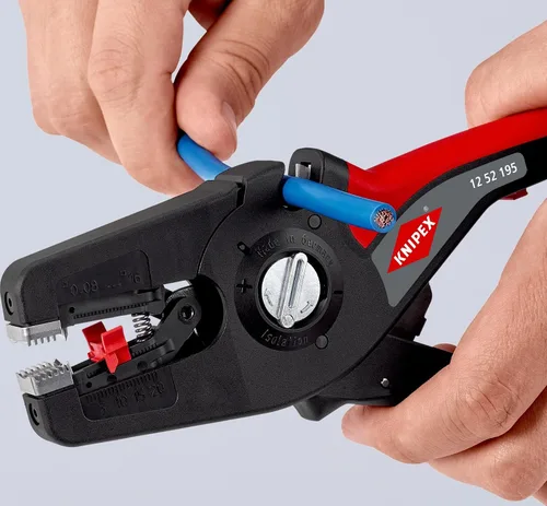Miniatura 5 de KNIPEX Precistrip16 - Pelacables automático, en blíster, 0,08-16 mm², con ajuste fino, tope de longitud ajustable, pelacables, 12 52 195 SB