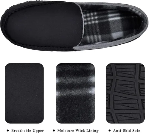Miniatura 5 de MIXIN Pantuflas estilo mocasín para hombre con espuma viscoelástica.