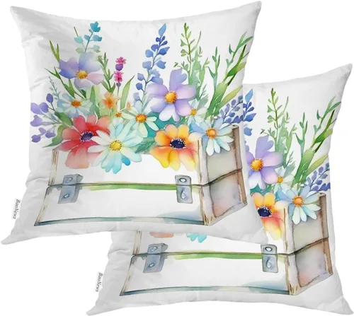 Miniatura 38 de Fundas de almohada con diseño de pinos y pájaros, bayas rojas, hojas de acebo, fondo beige, funda de cojín de mezcla digital, funda de almohada