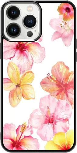 Miniatura 120 de Funda de teléfono de playa de verano a prueba de golpes y protectora con hibisco, bonitas fundas de teléfono para iPhone XR jamaica (Hibiscus Flower)