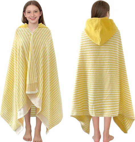 Miniatura 55 de VOOVA & MOVAS Poncho de Toalla de Baño Gruesa con Capucha para Niños (4-8 Años) - Bata de Toalla de Natación de Algodón Turco Suave y Absorbente