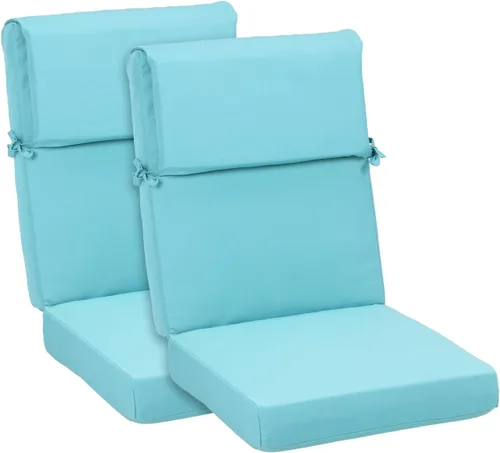 Miniatura 27 de BPS Cojín para silla mecedora de 20 x 20 pulgadas, resistente a la decoloración y al agua, cojines para sillas de patio con funda extraíble