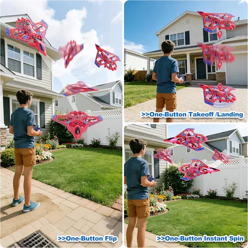 Miniatura 3 de Avión de control remoto, avión RC para adultos con luces LED de 360° Flip Fighter Jet Drone Flying Toys Fácil de volar para principiantes de 14 años