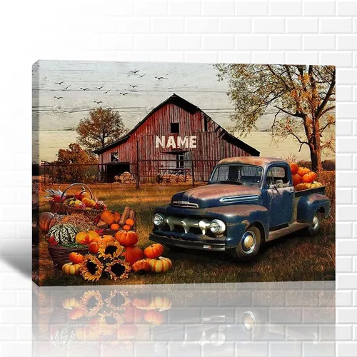 Miniatura 24 de GUTTATY Arte de pared en lienzo de Navidad personalizado, impresiones de lienzo personalizadas con apellido y señales, póster de decoración de pared
