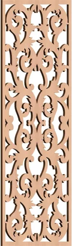 Miniatura 184 de Meadville Paneles decorativos de pared de madera con calado, 9 3/8 pulgadas de ancho x 24 3/8 pulgadas de alto x 1/4 de alto, aliso