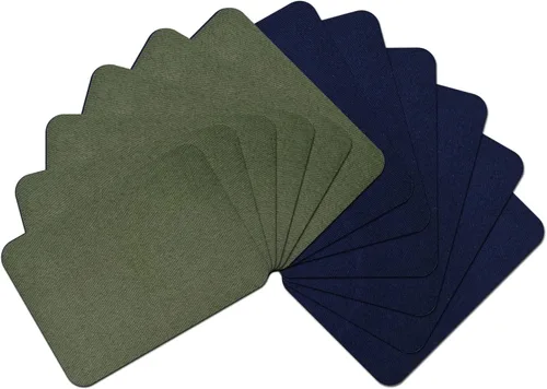 Miniatura 8 de 15 piezas de parches de tela de calidad premium para planchar por dentro y por fuera, adhesivo más fuerte, algodón, rojo, verde, azul, marrón