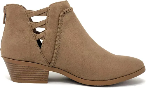 Miniatura 2 de Soda Sincere - Botines de tacón bajo para mujer con correas elásticas cruzadas